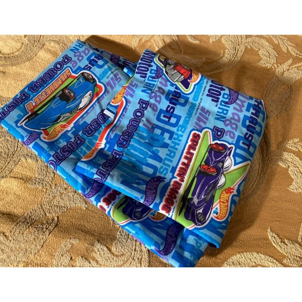 Vintage 90s Hot Wheels Curtain One Panel 1997 Muscle Race Cars Size 98 x 68
